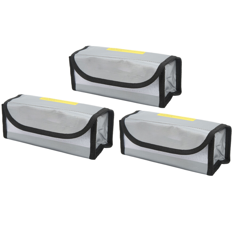 3Pcs Fireproof Pvc Lipo Battery Safe Bag For Storage & Charging 8251382082555