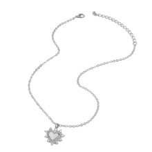Romantiek hart sieraden ketting/oorbel/ringen-Zilveren ketting