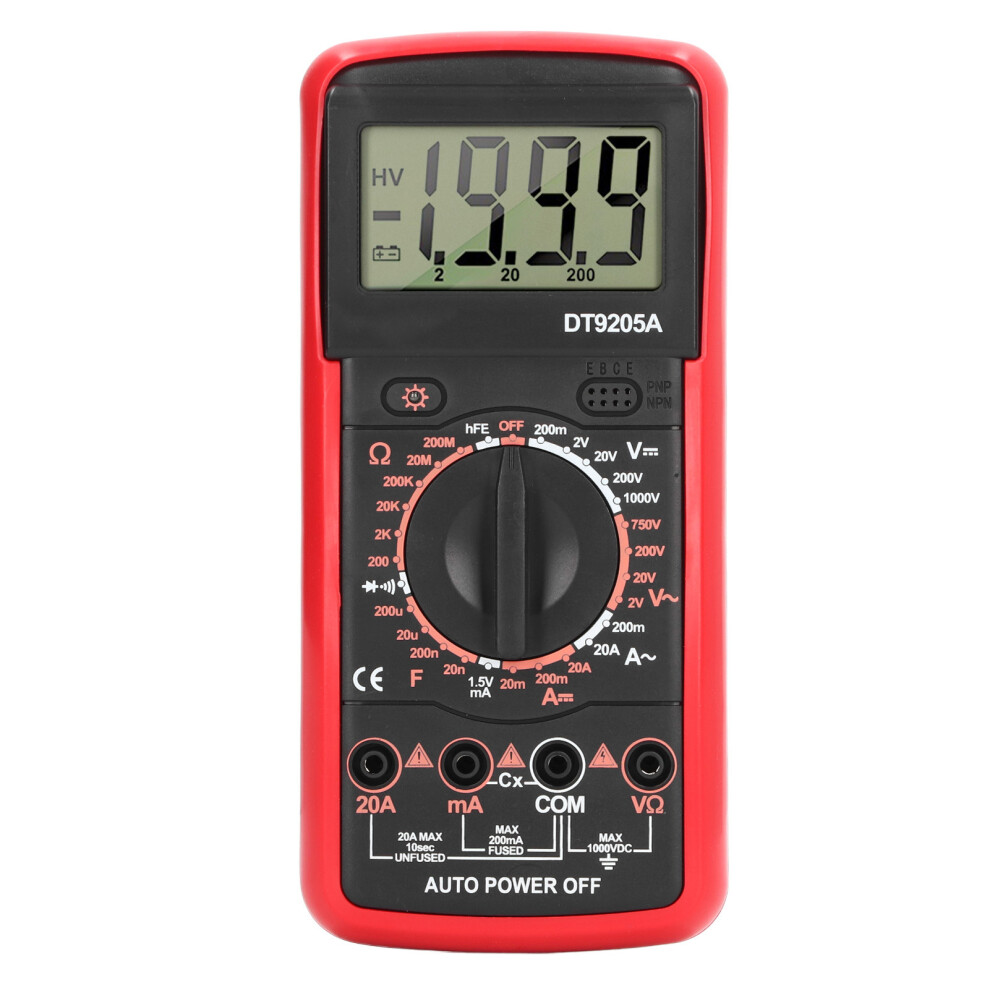 Multifunction Digital Multimeter Lcd Display, Abs, Red 3311380887615