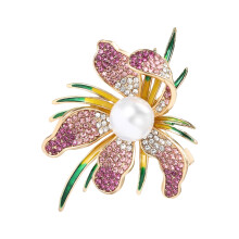 Unisex mode broche legering textuur bloem badge geschikt-Roze