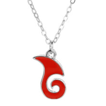 Unisex Nezha-hangerketting met culturele inspiratie-zilver Rood