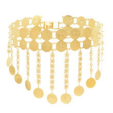 Adjustable Two Tiers Coin Tassels Hip Chain for Dance