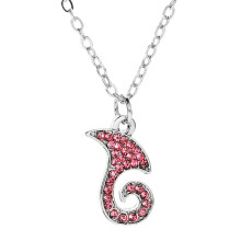 Minimalistische Nezha-hangerkettingontwerpen-zilver Roze Rood