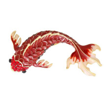 Retro Fish Pin Representing Luck and Wealth Adorable Fish Brooch