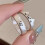 Cats and Dog Open Ring Trendy Stackable Jewelry for Students and 5