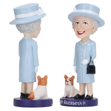 England Königin Bobblehead 20cm Resin Schreibtisch Auto Bürodekoration Spielzeug