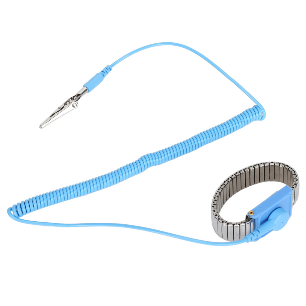 Reusable Anti Static Wrist Strap, Flexible Cord For Uninterrupted Movement, Stainless Steel Component Offers Durable Reliable Design, Adjustable 9358999635330