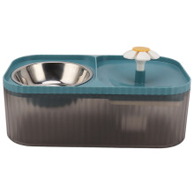 Fontana per abbeveratoi per animali domestici, base trasparente per facilitare il monitoraggio, design facile da pulire, fontana a forma di fiore che