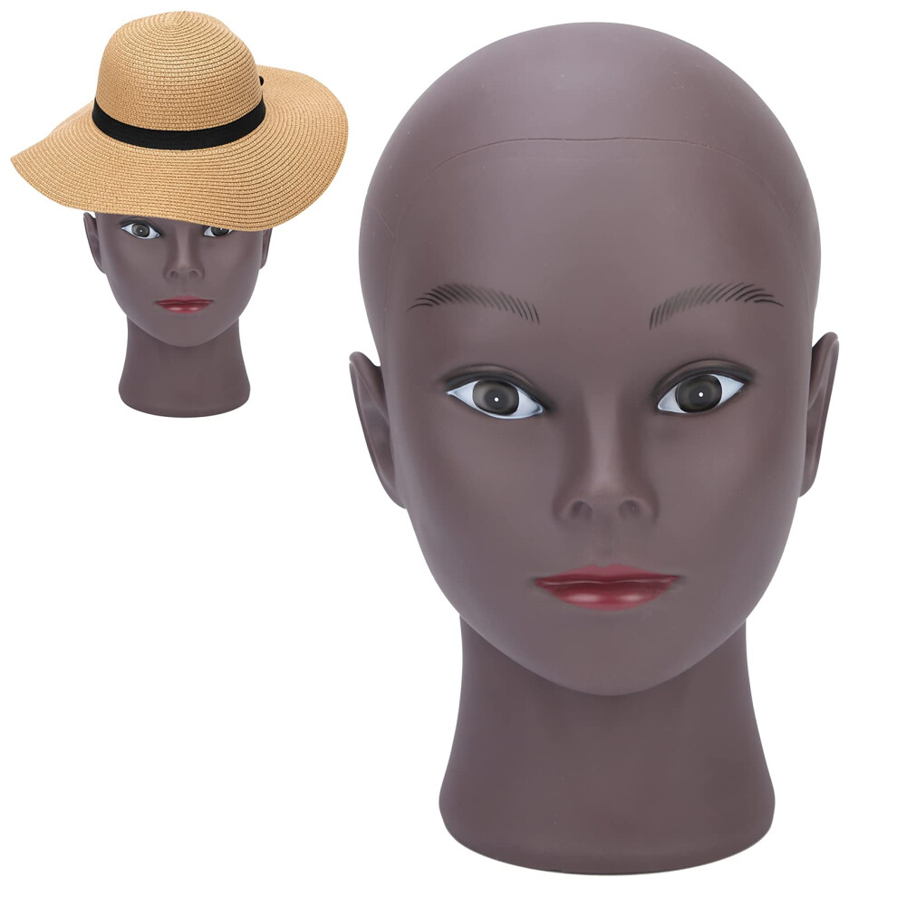 Black Mannequin Head For Wig Display And Makeup Practice Silicone Bald Head For Microblading And Eyelash Grafting