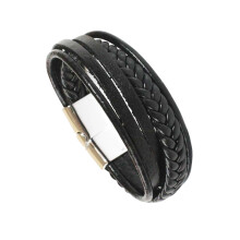 Charme de bracelet pour hommes en alliage-Boucle blanche noire l