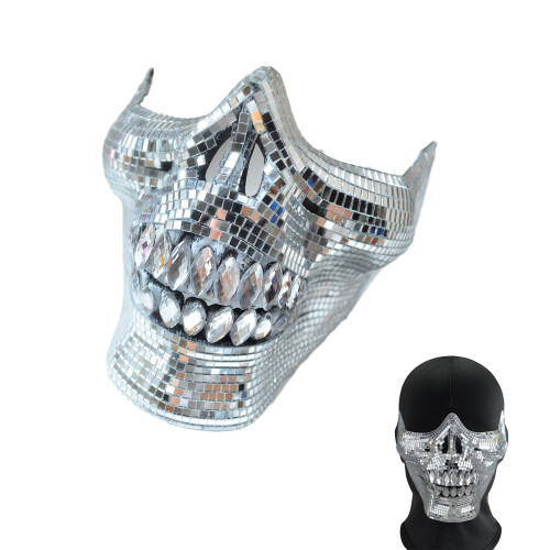 Accessoire de robe demi-masque crâne de cristal adapté pour 1