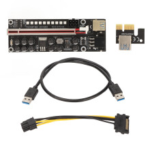 PCIE Riser Adapter Card GPU Extension Cable, VER009S Pro Graphics Expansion Card with Stable Power Supply Fast Data Transmission for Mining Equipment,