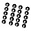 20 Pieces Black Plastic Elastic Shock Cord Rope Toggle Ball End Lock S 1