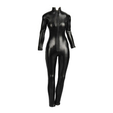 Fashion 1/6 Jumpsuits Soliders Women's PU Leather Jacket Lace Up Pants