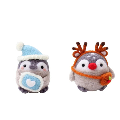2x Penguin Needle Felting Starter Kit for Beginners with Instruction 2