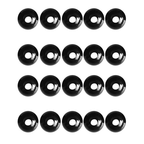 20 Pieces Black Plastic Elastic Shock Cord Rope Toggle Ball End Lock S 1