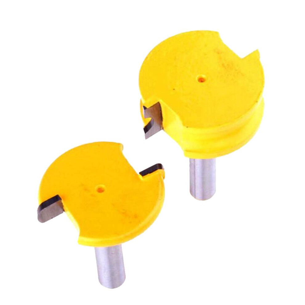 2 X 1/2'' Shank Flute & Bead Canoe Joint Router Bit Set Wood Milling C 6901423182387