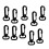 10 Pieces Strong Plastic Swivel Spring Snap Hook Clip Fits 12mm Webbin 3