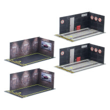 4pcs Car Model Diorama Parking Scenery 1/24 DIY for Diecast Car