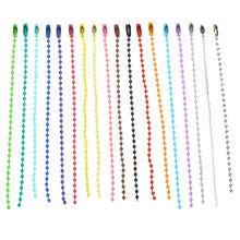 Ball Bead Chains Key Ring Key Chain Label Hanger Dog Tag Connector 100