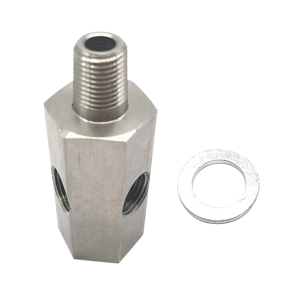 50Mm Stainless Steel 1/8In Bspt Oil Pressure Sensor Tee To Npt Adapter 6901423181274