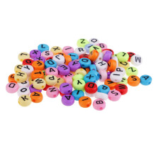 100 Pcs Alphabet Beads DIY Letter Beads For Jewelry Craft Colored Bead