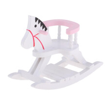 1/12 Dollhouse Miniature Wooden Rocking Horse Baby Room Cockhorse Mode