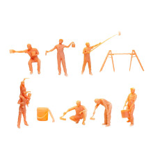 9x Mini 1/64 Resin Painter Figures Decoration Model Collectible Access