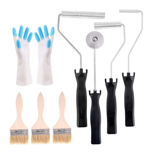 8Pcs Fiberglass Bubble Paddle Laminating Roller Tool Kit For Mould Res