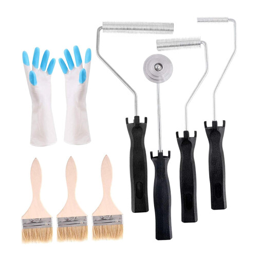 8Pcs Fiberglass Bubble Paddle Laminating Roller Tool Kit For Mould Res 2