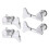 4Pcs String Tuning Pegs Machine Heads for Electric Bass 2L2R 2