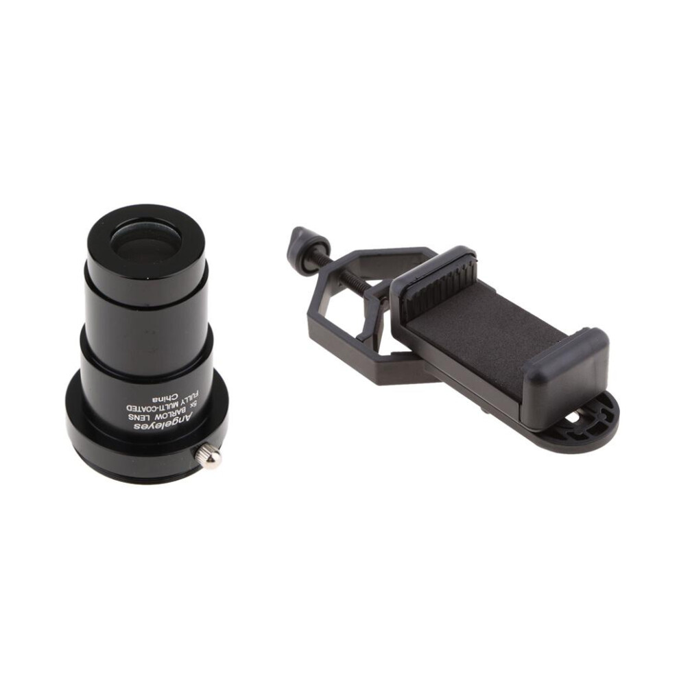 Barlow Lens Eyepiece 5X For Celestron + Cell Phone Telescope Adapter M 6901423183339