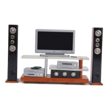 1:12 Dollhouse Miniature Furniture TV DVD Surround Sound Set