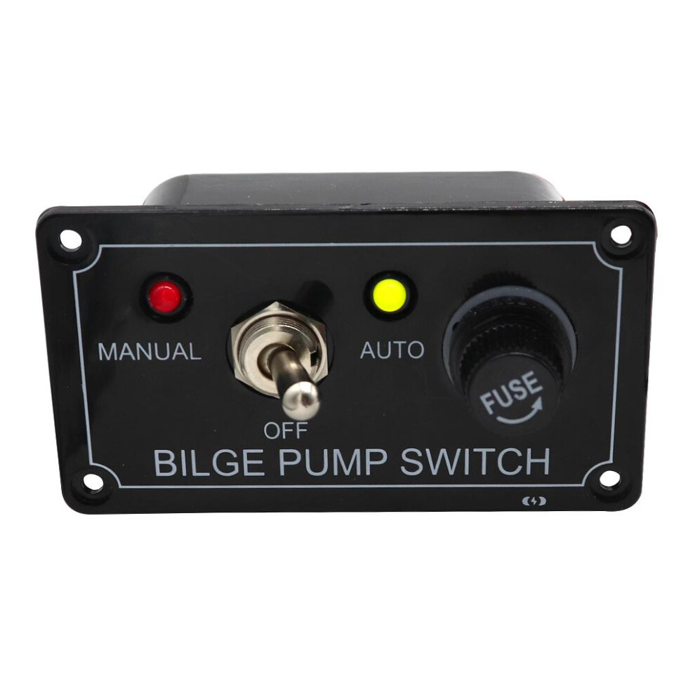 Marine Bilge Pump Led Fused Circuit Breaker Switch Panel Manual/Off/Au 6901423185326