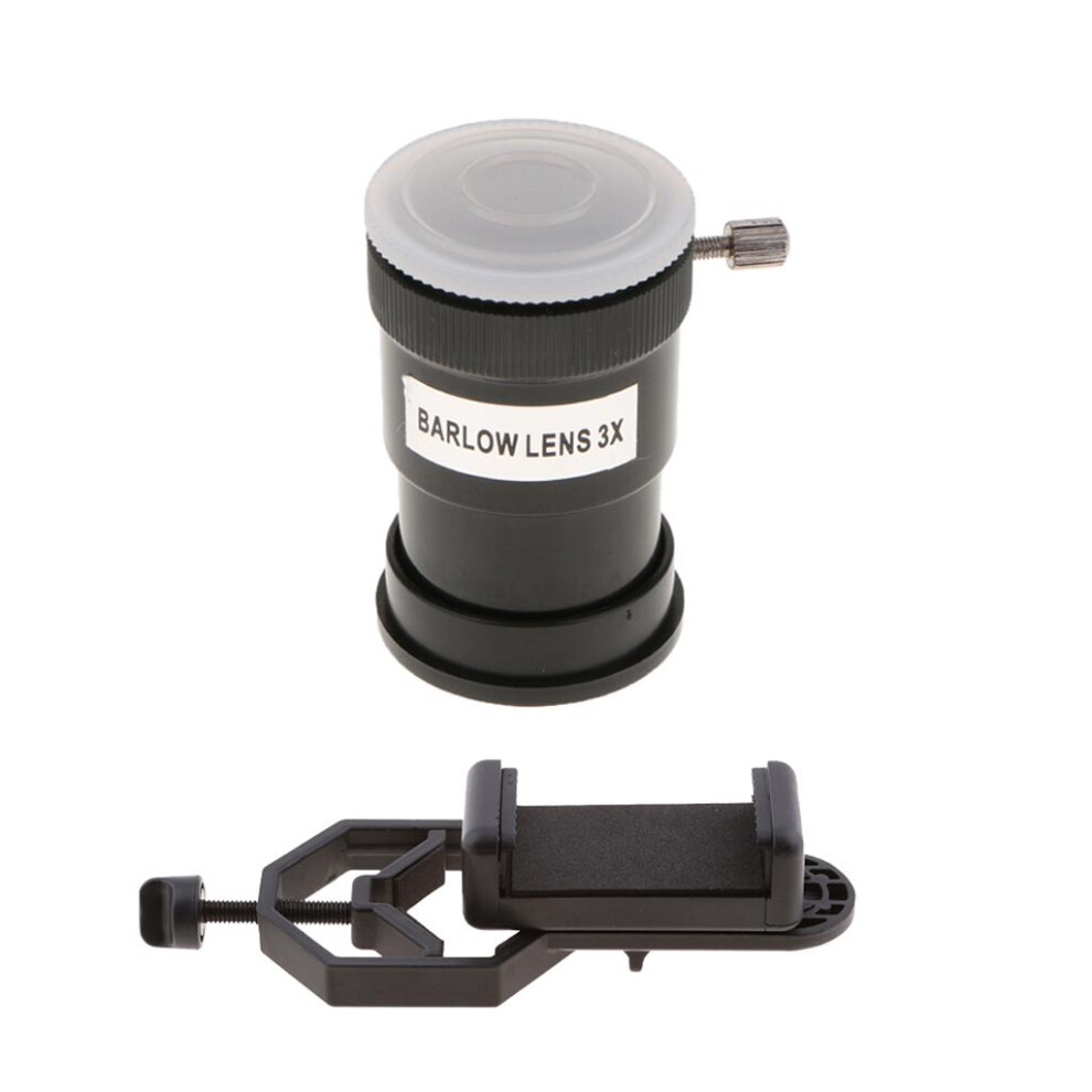 Barlow Lens Eyepiece 3X For Celestron + Phone Telescope Adapter Mount 6901423183360