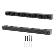 Wooden Pool Stick Holder Wall Mounted 8 Cue Clips for Community Center