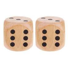 Extra Large Wooden Dice with Rounded Corner D6 Six Sided Dice 5cm Brow