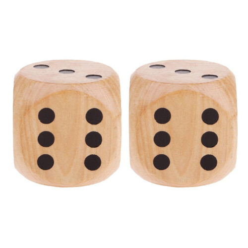 Extra Large Wooden Dice with Rounded Corner D6 Six Sided Dice 5cm Brow