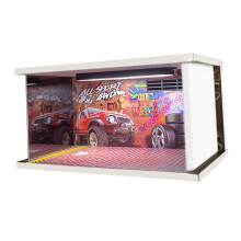 1:24 Acrylic Parking Lot with Lighting for Diecast Car Action Figures