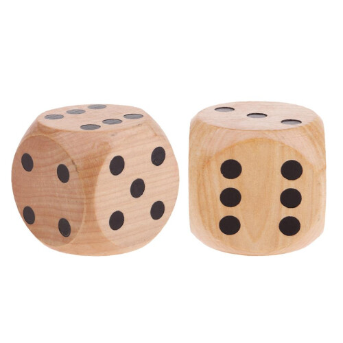 Extra Large Wooden Dice with Rounded Corner D6 Six Sided Dice 5cm Brow 2