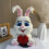 (3D White Rabbit) 1124pcs Creative 3D White Rabbit Building Block Set, Perfect For Saving Money 1