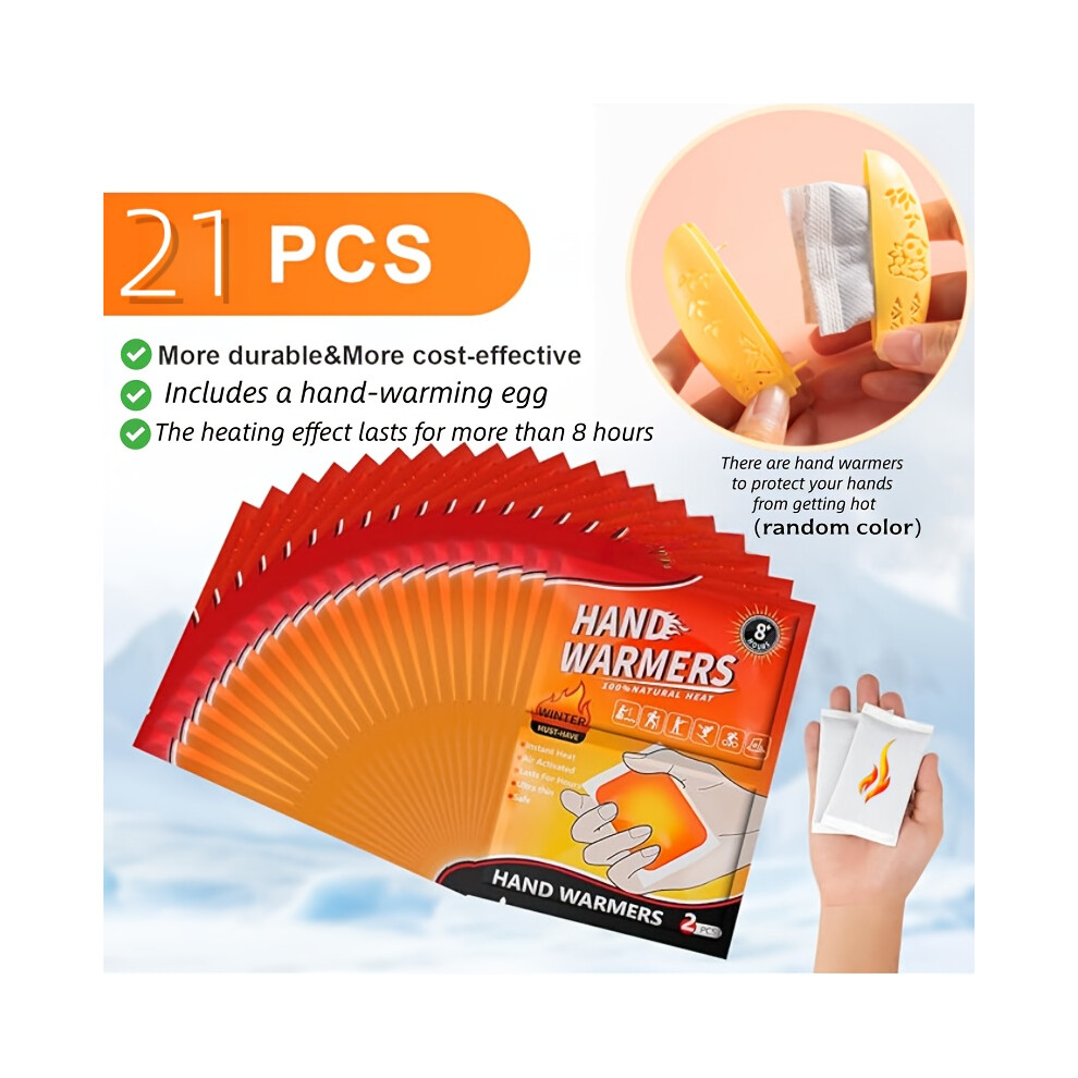 Flemye (21Pcs) 10/21Pcs Self-Heating Hand Warmers - Disposable Chemical Heat Packs, Portable Instant Warmth For Cold Hands & Fingers