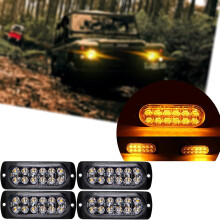 Luci di segnalazione stroboscopiche a LED impermeabili, barra luminosa di emergenza a 6 modalità di lampeggio LED con funzione di sincronizzazione,