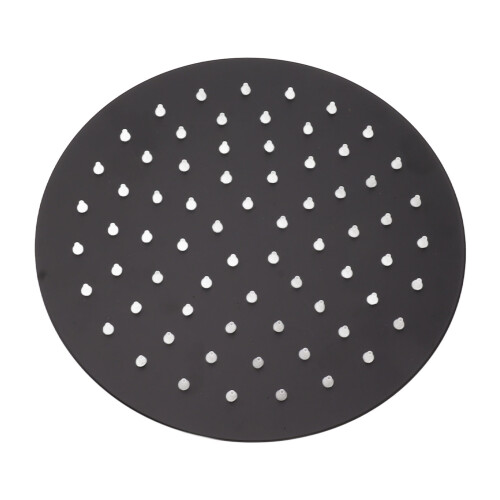 Chuveiro de teto de 8 polegadas, chuveiro de alta pressão em aço inoxidável SUS304, chuveiro fixo de parede resistente à corrosão, preto. 2