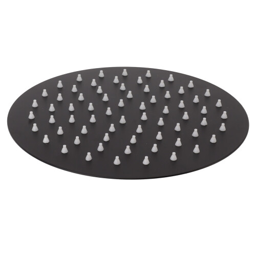Chuveiro de teto de 8 polegadas, chuveiro de alta pressão em aço inoxidável SUS304, chuveiro fixo de parede resistente à corrosão, preto. 1