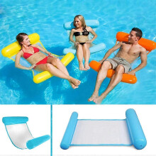 (As show, One size) QQDD Multi-Use Floating Hammock, Inflatable Float 4-in-1 Pool Recliner Float Hammock Water Hamm