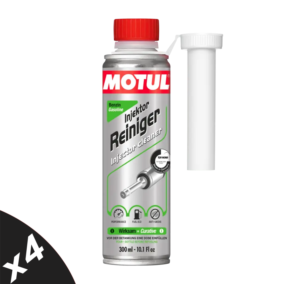 Motul Petrol Injector Cleaner Additive Fuel System Cleaner Treatment 4X300ml 5056820574004