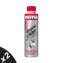 MOTUL Engine Clean Pre-Oil Drain Cleaner for Gasoline & Diesel Engines 2x300ml