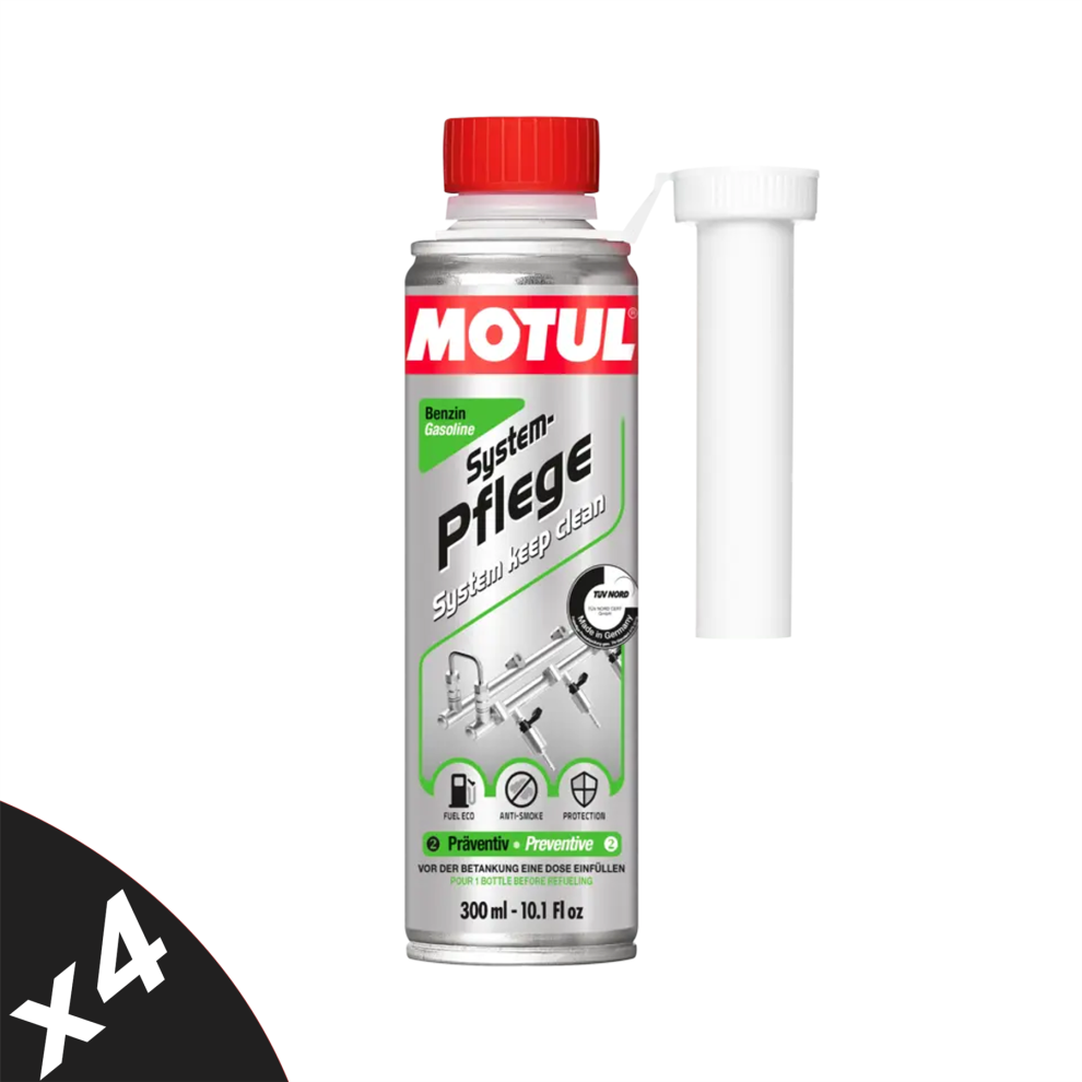 Motul Fuel System Cleaner Petrol Additive For Injectors & Carburetors 4X300ml 5056820574257