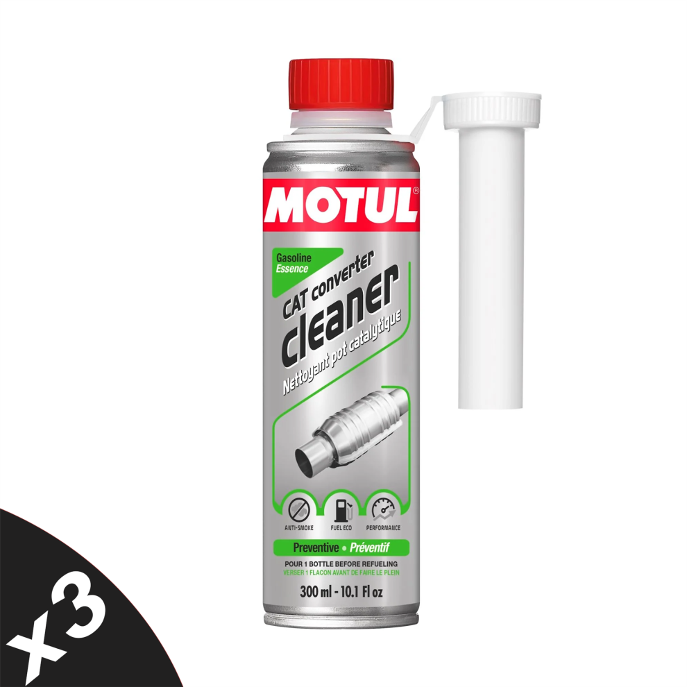 Motul Catalytic Converter Cleaner Gasoline System Additive Treatment 3X300ml 5056820573441